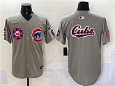 Men's Chicago Cubs Team Big Logo Gray 2025 Tokyo Series Limited Stitched Jersey,baseball caps,new era cap wholesale,wholesale hats